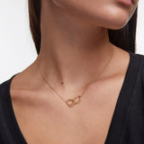 Gargantilla Duo Infinity en Plata 925 Bañada en Oro de 18 Kt