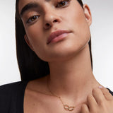 Gargantilla Duo Infinity en Plata 925 Bañada en Oro de 18 Kt