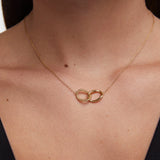 Gargantilla Duo Infinity en Plata 925 Bañada en Oro de 18 Kt