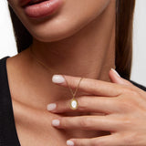 Gargantilla Pure con piedra blanca en Plata 925 Bañada en Oro de 18 Kt