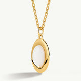 Gargantilla Pure con piedra blanca en Plata 925 Bañada en Oro de 18 Kt