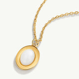 Gargantilla Pure con piedra blanca en Plata 925 Bañada en Oro de 18 Kt