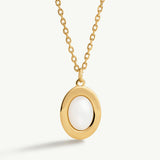 Gargantilla Pure con piedra blanca en Plata 925 Bañada en Oro de 18 Kt