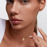 Gargantilla Horus en Plata 925 Bañada en Oro de 18 Kt