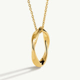 Gargantilla Flow con Circonita en Plata 925 Bañada en Oro de 18 Kt