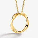 Gargantilla Flow con Circonita en Plata 925 Bañada en Oro de 18 Kt