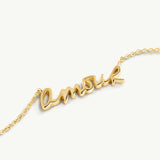 Gargantilla Amour en Plata 925 Bañada en Oro de 18 Kt