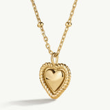 Gargantilla corazón gallonado en Plata 925 Bañada en Oro de 18 Kt