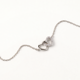 Pulsera Duo Link Heart en Plata de Primera Ley