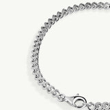 Pulsera Curb en plata de primera ley