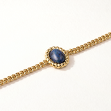 Pulsera Velvet Blue en Plata 925 Bañada en Oro de 18 Kt