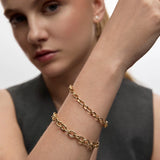 Pulsera Links Petite en Plata 925 Bañada en Oro de 18 Kt