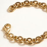 Pulsera Links Loop en Plata 925 Bañada en Oro de 18 Kt