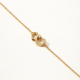 Pulsera Duo Link Heart en Plata 925 Bañada en Oro de 18 Kt