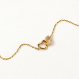 Pulsera Duo Link Heart en Plata 925 Bañada en Oro de 18 Kt