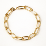 Pulsera Links Clip en Plata 925 Bañada en Oro de 18 Kt