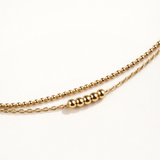 Pulsera Mini Beads Spark en Plata 925 Bañada en Oro de 18 Kt