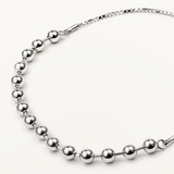 Pulsera Línea de Esferas en Plata de Primera Ley