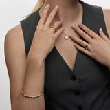Pulsera Gala en Plata 925 Bañada en Oro de 18 Kt