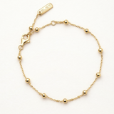 Pulsera Mini Beads en Plata 925 Bañada en Oro de 18 Kt