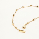 Pulsera Mini Beads en Plata 925 Bañada en Oro de 18 Kt