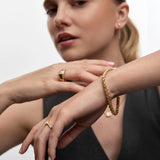 Pulsera Livia en Plata 925 Bañada en Oro de 18 Kt