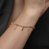 Pulsera Zaria en Plata 925 Bañada en Oro de 18 Kt