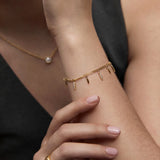 Pulsera Zaria en Plata 925 Bañada en Oro de 18 Kt
