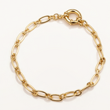 Pulsera Links Twist en Plata 925 Bañada en Oro de 18 Kt
