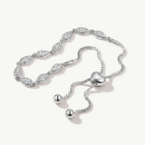 Pulsera Pavé Ajustable en Plata de Primera Ley