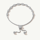 Pulsera Pavé Ajustable en Plata de Primera Ley