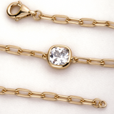 Pulsera Traccia Punto en Plata 925 Bañada en Oro de 18 Kt