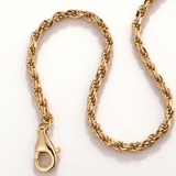 Pulsera Cordón en Plata 925 Bañada en Oro de 18 Kt