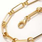 Pulsera Traccia Link en Plata 925 Bañada en Oro de 18 Kt