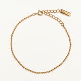 Pulsera Bolitas en Plata 925 Bañada en Oro de 18 Kt