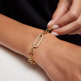 Pulsera Erya en Plata 925 Bañada en Oro de 18 Kt