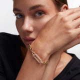 Pulsera Erya en Plata 925 Bañada en Oro de 18 Kt