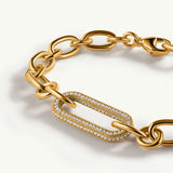 Pulsera Erya en Plata 925 Bañada en Oro de 18 Kt