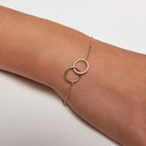 Pulsera Dua en Plata 925 Bañada en Oro de 18 Kt
