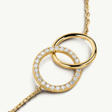 Pulsera Dua en Plata 925 Bañada en Oro de 18 Kt
