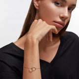 Pulsera Dua en Plata 925 Bañada en Oro de 18 Kt