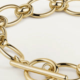 Pulsera Links Open en Plata 925 Bañada en Oro de 18 Kt