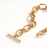 Pulsera Links Open en Plata 925 Bañada en Oro de 18 Kt