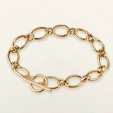 Pulsera Links Open en Plata 925 Bañada en Oro de 18 Kt