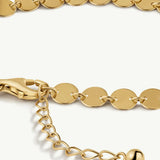 Pulsera Discos en Plata 925 Bañada en Oro de 18 Kt