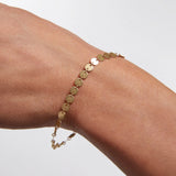 Pulsera Discos en Plata 925 Bañada en Oro de 18 Kt