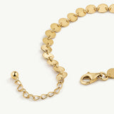 Pulsera Discos en Plata 925 Bañada en Oro de 18 Kt