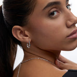 Pendientes Aro Oval Ondulado en Plata de Primera Ley