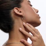Pendientes Aro Oval Ondulado en Plata de Primera Ley