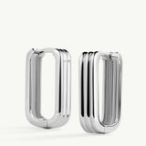 Pendientes Sleek Lines Bloc en Plata de Primera Ley